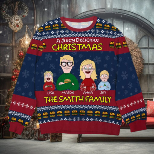 Personalized Gifts For Family Movie Lover Sweatshirt Ugly Christmas