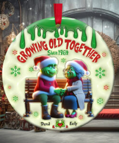 Personalized Gifts For Old Couple Ceramic Ornament