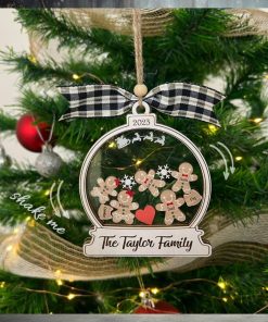 Personalized Gingerbread Family Ornament 2023