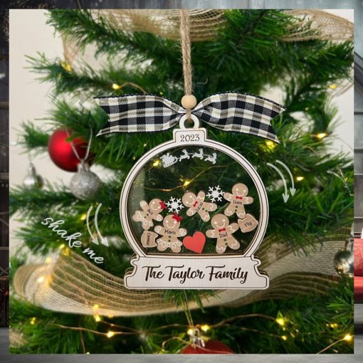 Personalized Gingerbread Family Ornament 2023