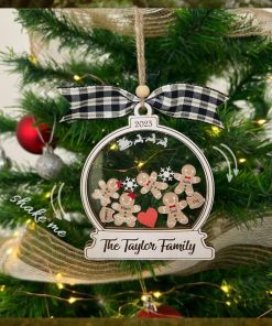 Personalized Gingerbread Family Ornament 2023