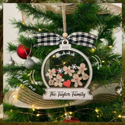 Personalized Gingerbread Family Ornament 2023