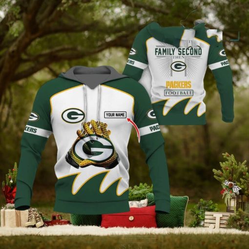 Personalized God First Packers NFL All Over Printed Hoodie