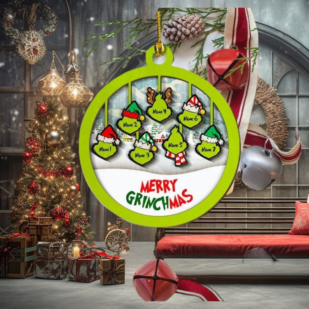 Personalized Grinch Hand Family Wood Ornament, Merry Grinchmas Ornament, Custom Grinch Ornament, Custom Family Ornament, Funny Ornament Personalized Grinch Hand Family Wood Ornament, Merry Grinchmas Ornament, Custom Grinch Ornament, Custom Family Ornament, Funny Ornament