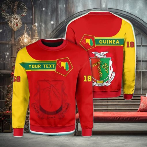 Personalized Guinea Red 3D Sweater Community Logo Funny Gift For Men And Women Christmas Holiday