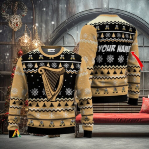 Personalized Guinness Beer Holiday Cheer Ugly Sweater
