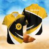 Chicago White Sox Brown Yellow Hibiscus White Background 3D Hawaiian Shirt Gift For Fans