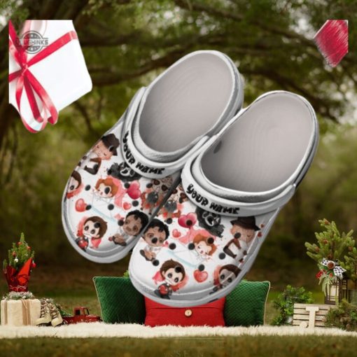 Personalized Horror Valentines Day Clog Shoes Classic Valentine Crocs Valentines Day Crocs