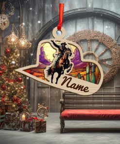 Personalized Horse Cowboy Christmas Ornament