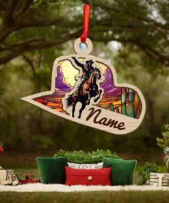 Personalized Horse Cowboy Christmas Ornament