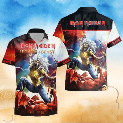 Personalized Iron Maiden Legacy of the Beast Button Hawaiian Shirt