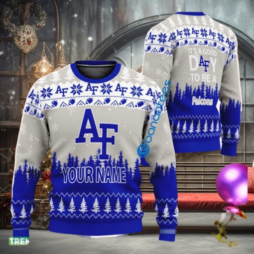 Personalized It A Good Day To Be A Air Force Falcons Ugly Christmas Sweater AOP