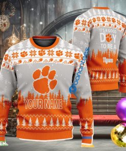 Personalized It A Good Day To Be A Clemson Tigers Knitted Christmas Sweater AOP