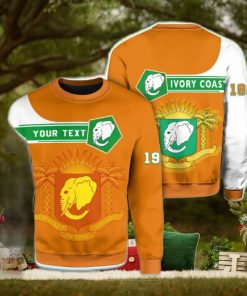 Personalized Ivory Coast Green Yellow 3D Sweater Community Logo Funny Gift For Men And Women Christmas Holiday