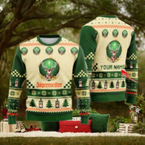 Personalized Jagermeister Classic Ugly Christmas Sweater