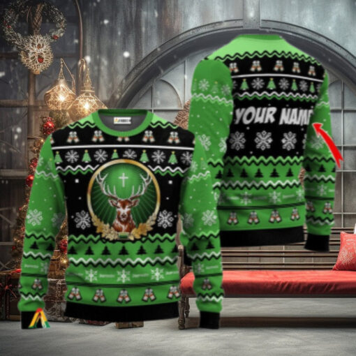 Personalized Jagermeister Holiday Cheer Ugly Sweater