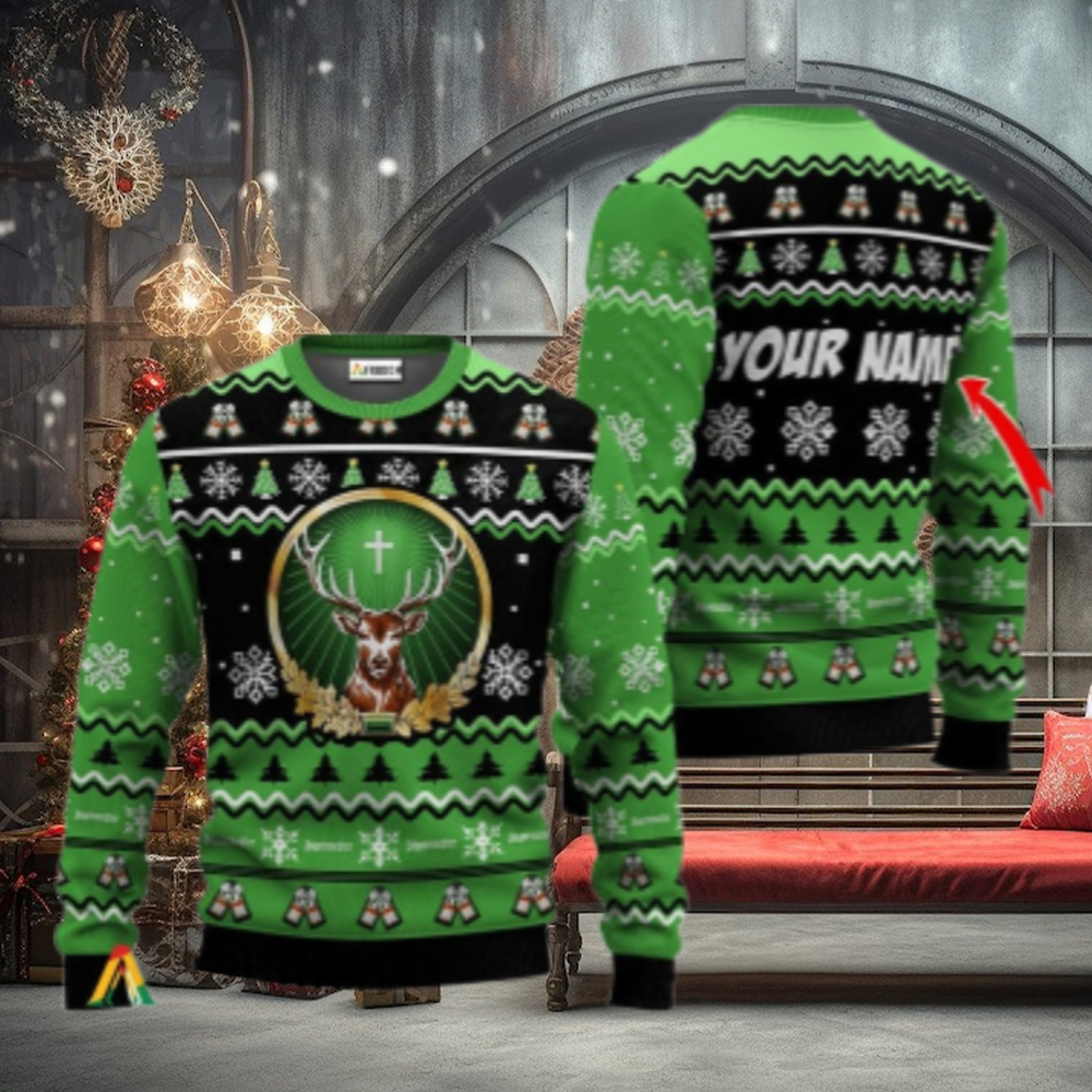 Personalized Jagermeister Holiday Cheer Ugly Sweater Personalized Jagermeister Holiday Cheer Ugly Sweater