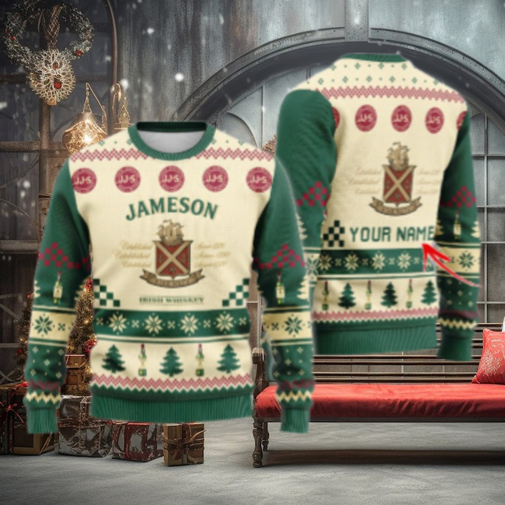 Personalized Jameson Classic Ugly Christmas Sweater Personalized Jameson Classic Ugly Christmas Sweater