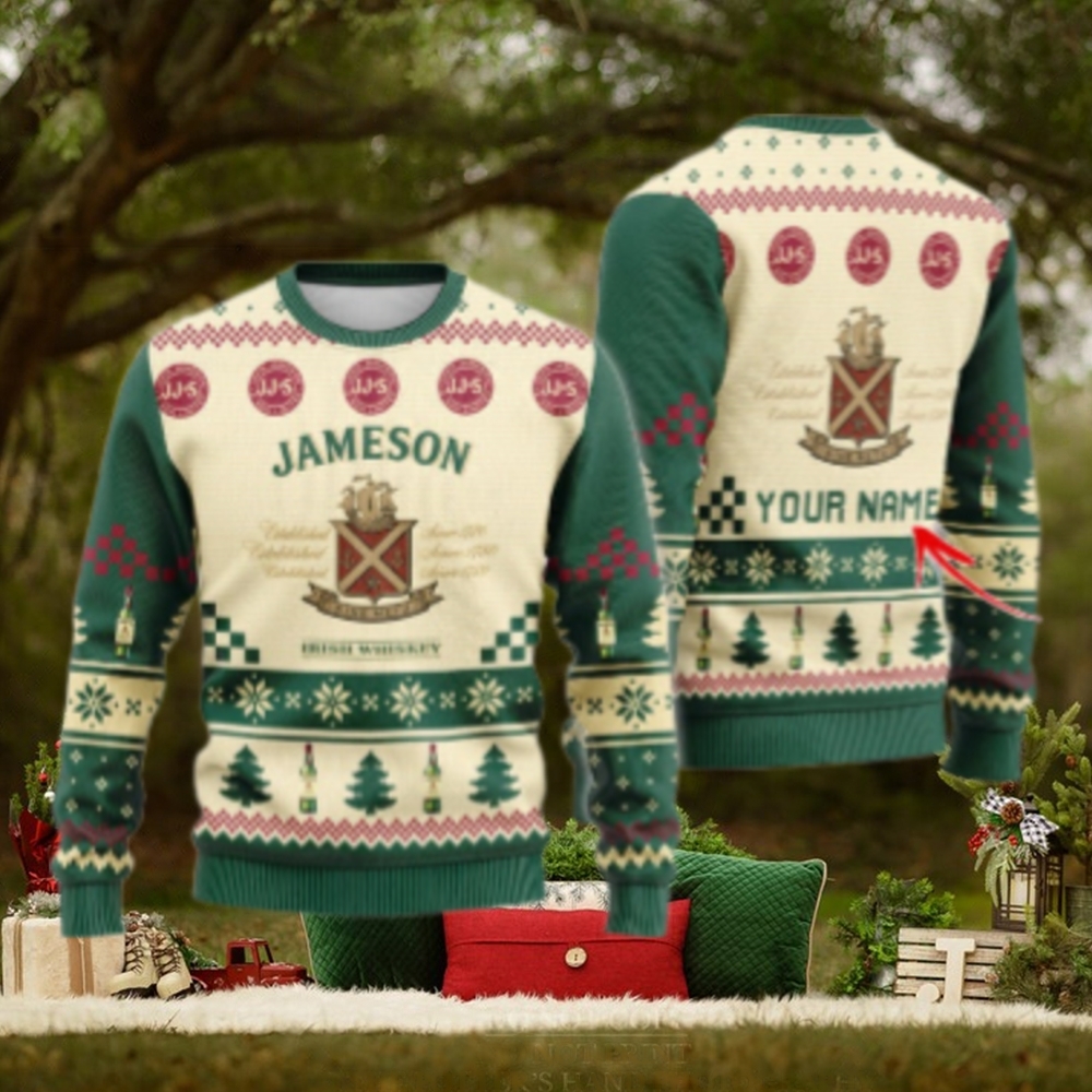 Personalized Jameson Classic Ugly Christmas Sweater Personalized Jameson Classic Ugly Christmas Sweater