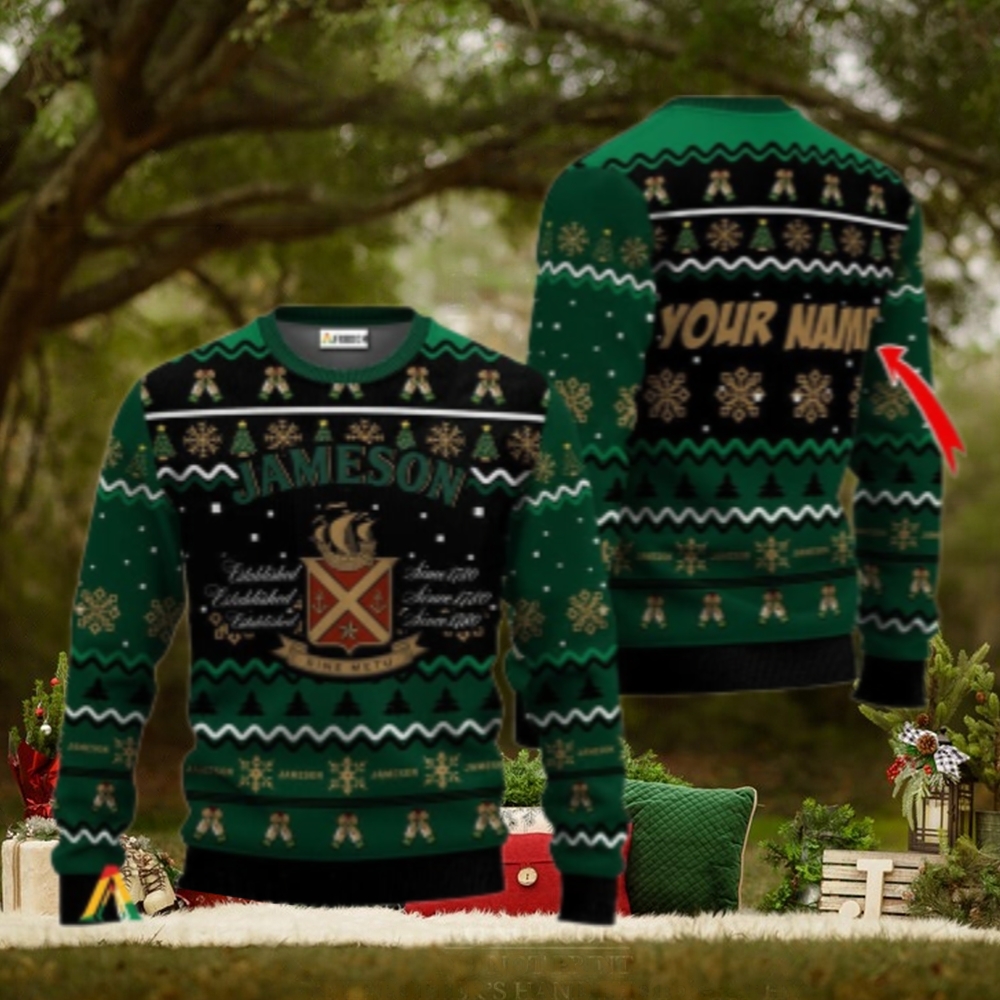 Personalized Jameson Holiday Cheer Ugly Sweater Personalized Jameson Holiday Cheer Ugly Sweater