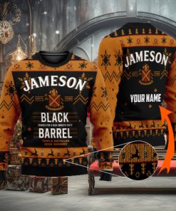 Personalized Jameson Irish Whiskey Ugly Custom Name Ugly Gift Christmas 3D Sweater For Men And Women