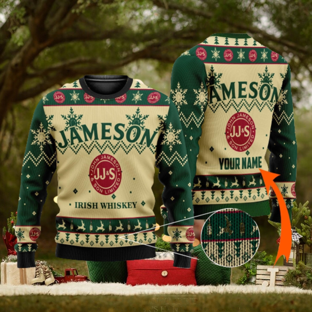 Personalized Jameson Irish Whiskey Ugly Custom Ugly Gift Christmas 3D Sweater For Men And Women Personalized Jameson Irish Whiskey Ugly Custom Ugly Gift Christmas 3D Sweater For Men And Women