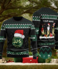Personalized Jameson Santa Reindeer Snowflake Ugly Sweater