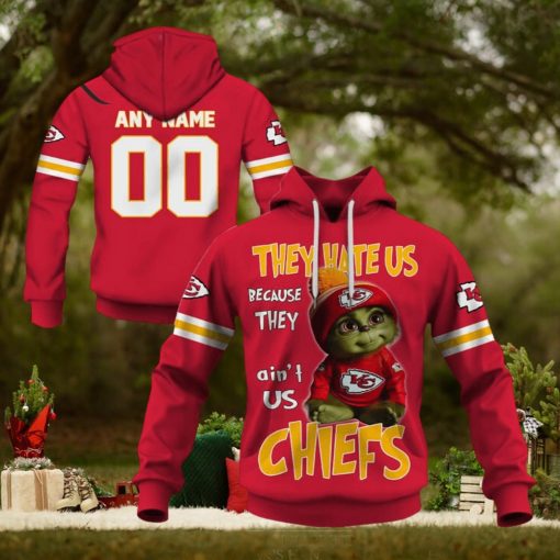 Personalized Kansas City Chiefs Baby Grinch They Hate Us Because They Ain’t Us Chiefs Hoodie