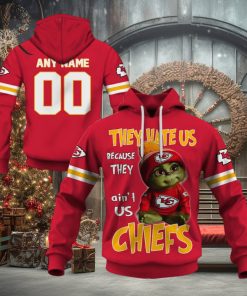 Personalized Kansas City Chiefs Baby Grinch They Hate Us Because They Ain’t Us Chiefs Hoodie