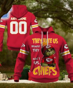 Personalized Kc Chiefs Baby Grinch They Hate Us Because They Aint Us Chiefs Hoodie