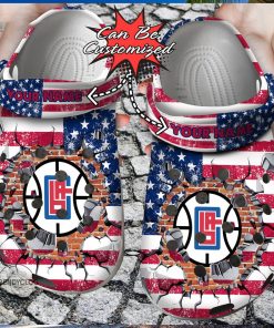 Personalized Los Angeles Clippers Baseball Team Crocs Clog Custom Name Shoes