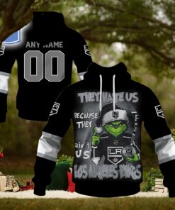 Personalized Los Angeles Kings Grinch They Hate Us Because They Aint Us Los Angeles Kings Hoodie 3D
