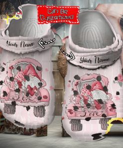 Personalized Love Valentines Day Gnome Truck Clog Shoes Classic Valentine Crocs