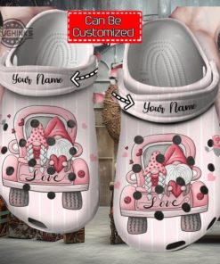 Personalized Love Valentines Day Gnome Truck Clog Shoes For Men And Women Classic Valentine Crocs Valentines Day Crocs