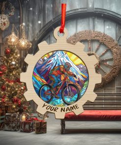 Personalized MTB Christmas Ornament