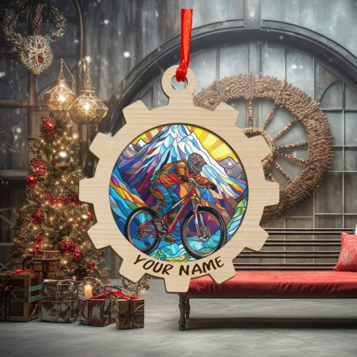 Personalized MTB Christmas Ornament