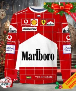 Personalized Marlboro Scuderia Ferrari Branded Unisex Christmas Ugly Sweater