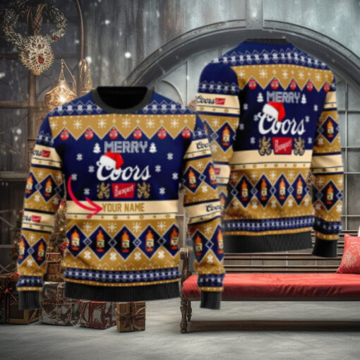 Personalized Merry Coors Banquet Christmas Ugly Sweater
