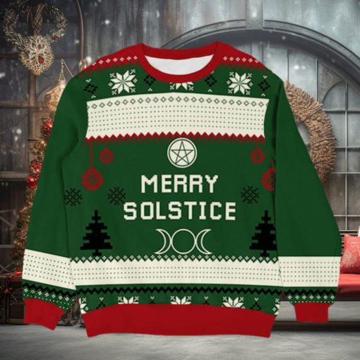 Personalized Merry Yule Witch Wicca Christmas Ugly Sweater