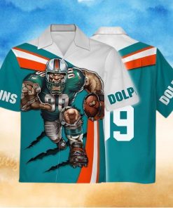 Personalized Miami Dolphins Hawaiian Shirt, Fathead Mascot, Best Hawaiian Shirt