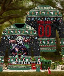Personalized Michael Myers Have A Creepy Xmas Ugly Christmas Sweater