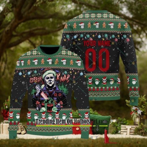 Personalized Michael Myers Have A Creepy Xmas Ugly Christmas Sweater