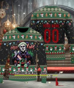 Personalized Michael Myers Have A Creepy Xmas Ugly Christmas Sweater