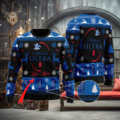 Personalized Michelob Ultra Christmas Ugly Sweater