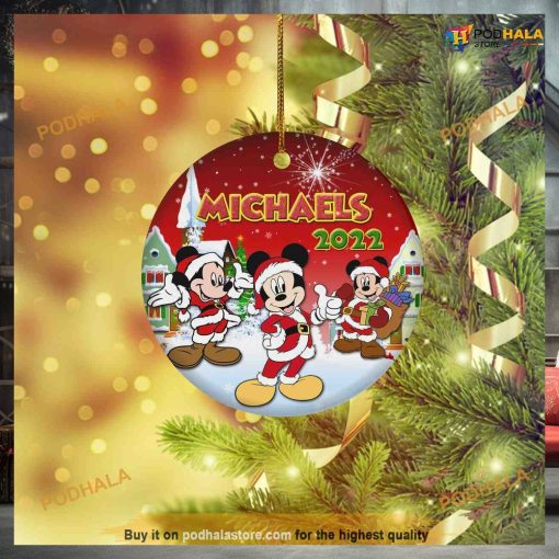 Personalized Mickey Mouse Christmas, Disney Christmas Tree Ornaments