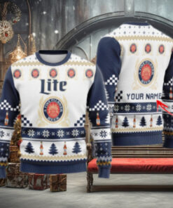 Personalized Miller Lite Classic Ugly Christmas Sweater