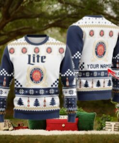 Personalized Miller Lite Classic Ugly Christmas Sweater