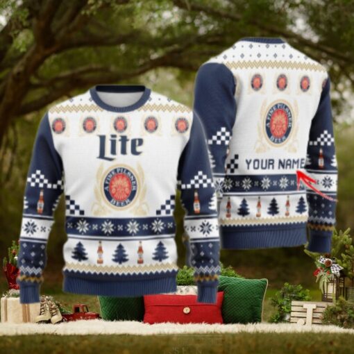 Personalized Miller Lite Classic Ugly Christmas Sweater