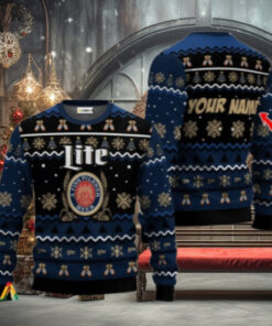 Personalized Miller Lite Holiday Cheer Ugly Sweater