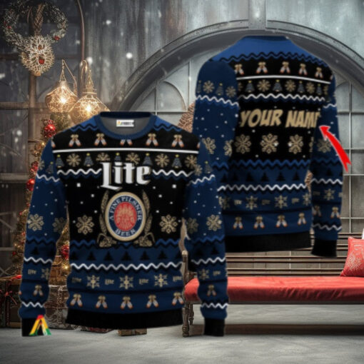 Personalized Miller Lite Holiday Cheer Ugly Sweater